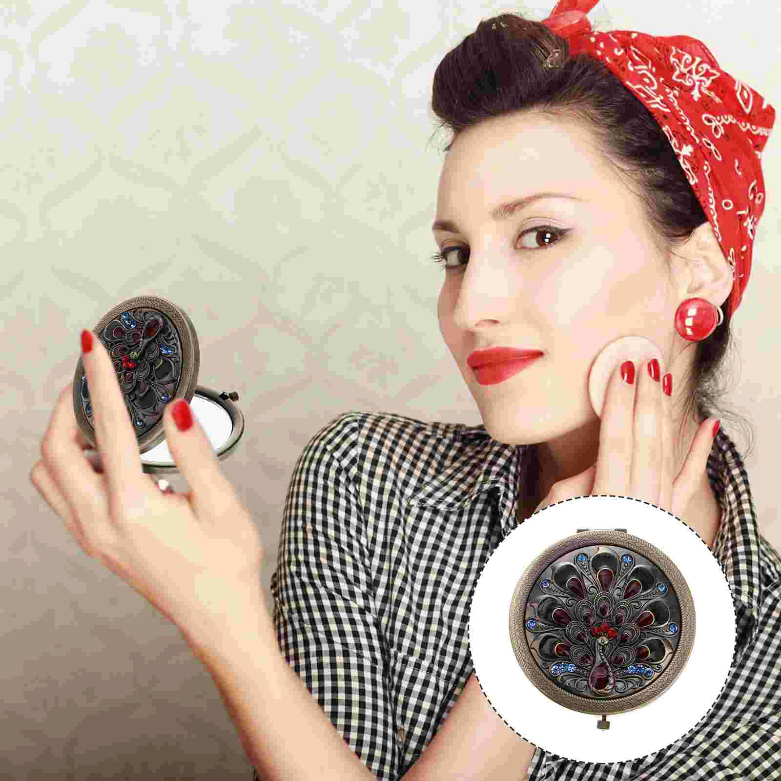 1PC Pocket Mirror Round Vintage Folding Portable Crystal Double-sided Mirror for Girls Ladies
1PC Pocket Mirror Round Vintage Folding Portable Crystal Double-sided Mirror for Girls Ladies