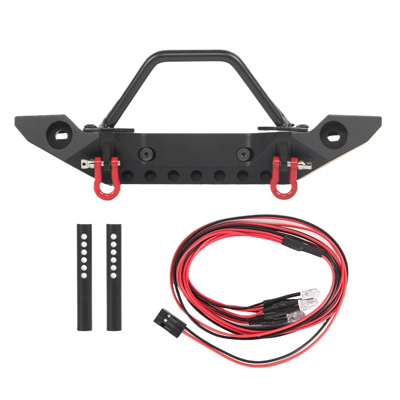 Metal Front Bumper with Led Lights for 1/10 RC Crawler Axial SCX10 90046 SCX10 III AXI03007
Metal Front Bumper with Led Lights for 1/10 RC Crawler Axial SCX10 90046 SCX10 III AXI03007