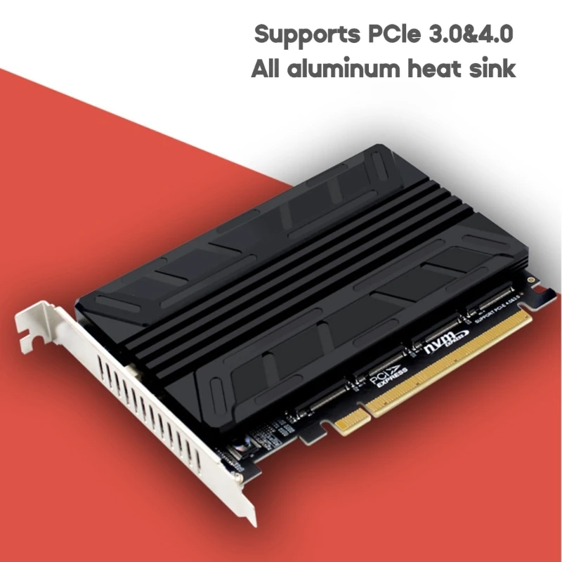 Aluminum Heatsink NVME M-KEY PCI-E X16 Array Expansion Card Support 4 NVME SSD 2230/42/60/80 RAIDs 4x32Gbps Fast
Aluminum Heatsink NVME M-KEY PCI-E X16 Array Expansion Card Support 4 NVME SSD 2230/42/60/80 RAIDs 4x32Gbps Fast