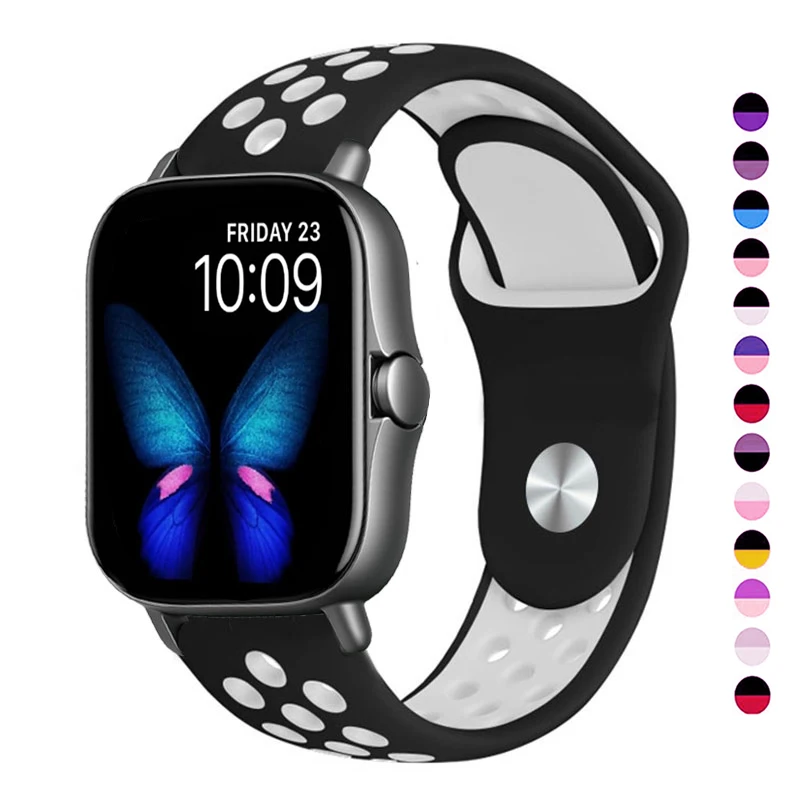 Sport band For Amazfit GTS 4-3-2e Mini/GTR 4-3-Pro-2 47mm/GTR 2e/stratos 3 20mm/22mm Air-hole Watch Bracelet bip-U-S-lite strap 
Sport band For Amazfit GTS 4-3-2e Mini/GTR 4-3-Pro-2 47mm/GTR 2e/stratos 3 20mm/22mm Air-hole Watch Bracelet bip-U-S-lite strap
