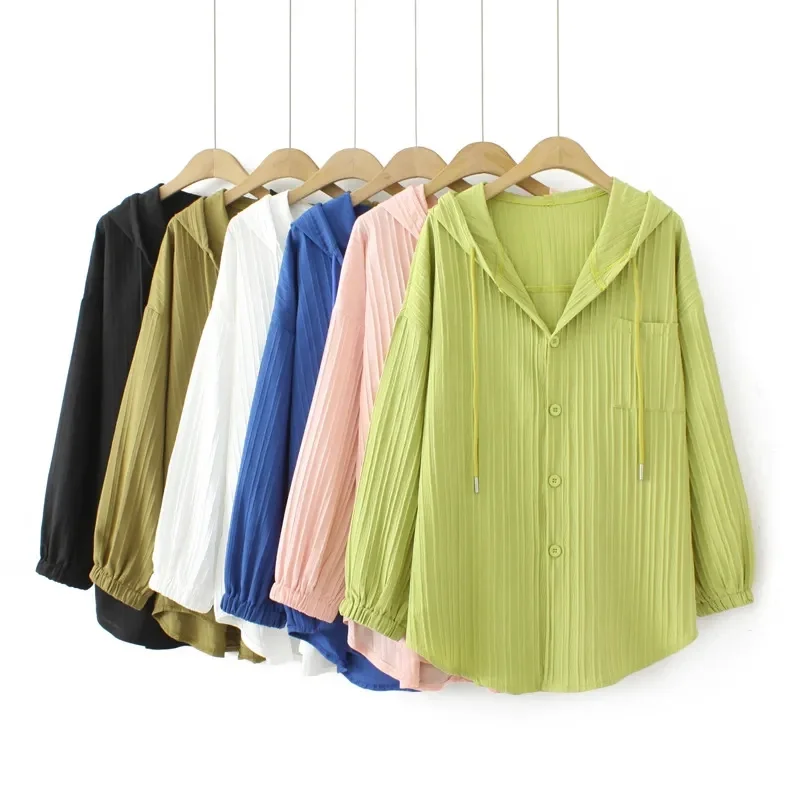 White Long-Sleeved Sunscreen Women's 2023 Summer New Jackets Joker Loose Cardigan Hooded Large Size Thin Coat Female Tide Top
White Long-Sleeved Sunscreen Women's 2023 Summer New Jackets Joker Loose Cardigan Hooded Large Size Thin Coat Female Tide Top