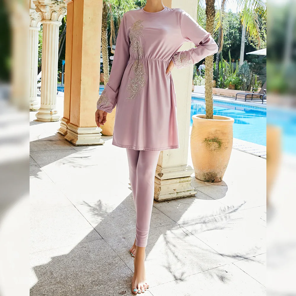 Arab New Pink Swimming Cap Swimsuit Three Piece Full Cover Diving Swimsuit Muslim Women Burkinis Swim Beach Wear Bathing Suit
Arab New Pink Swimming Cap Swimsuit Three Piece Full Cover Diving Swimsuit Muslim Women Burkinis Swim Beach Wear Bathing Suit