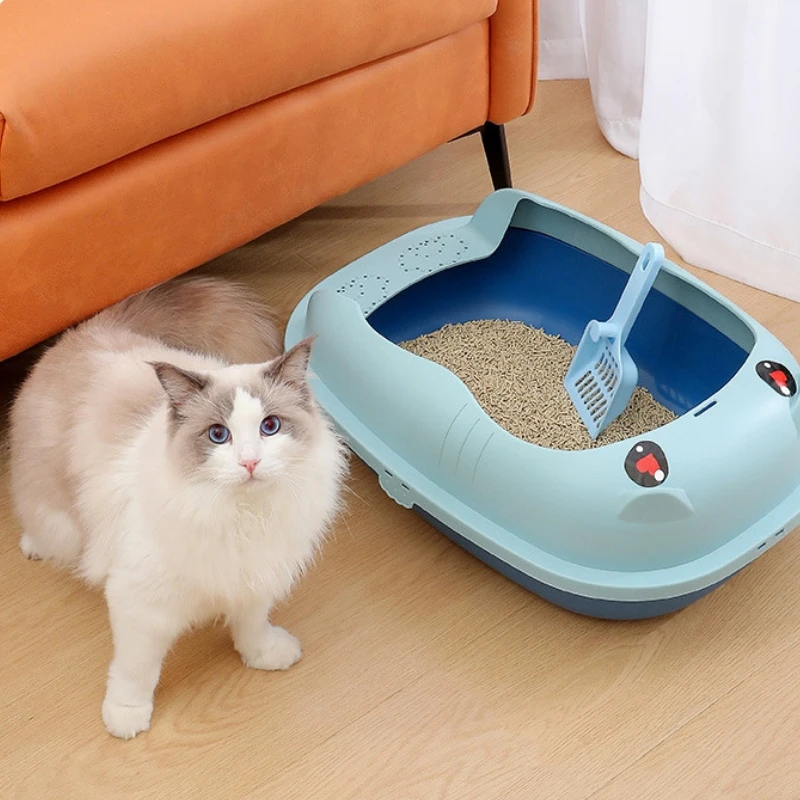 Semi Closed Travel Cat Litter Box Clean Cute Sandbox with Litter Scoop Kitten Toilet Training Semi-Open Breathable Pet House
Semi Closed Travel Cat Litter Box Clean Cute Sandbox with Litter Scoop Kitten Toilet Training Semi-Open Breathable Pet House