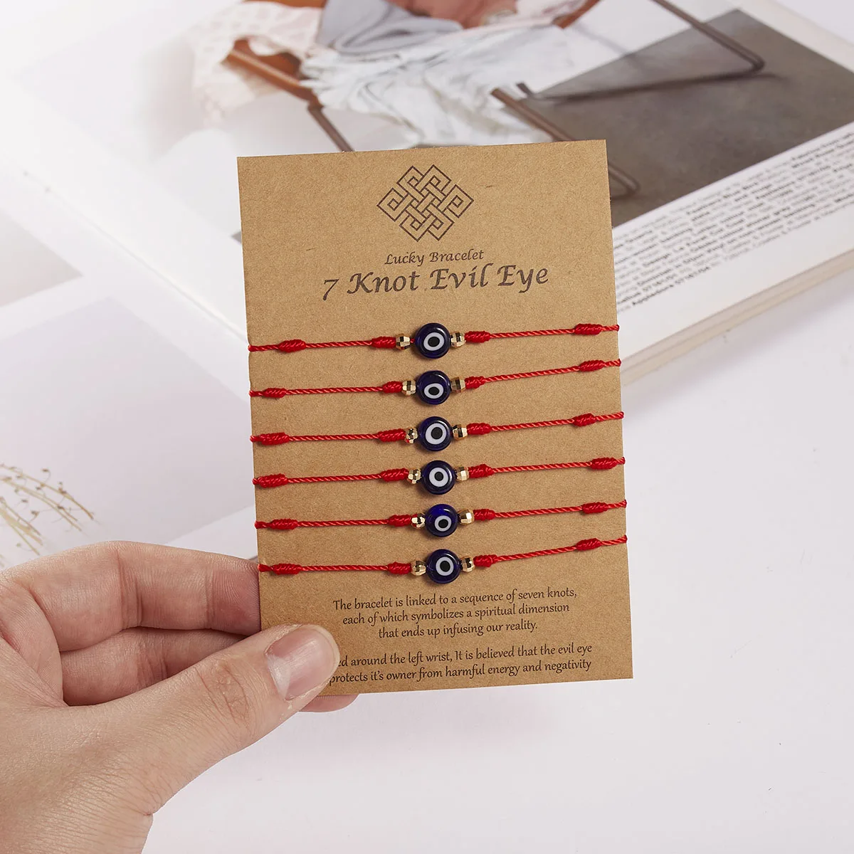 6pcs/set 7 Knots Lucky Friendship Bracelets for Woman Men Turkish Evil Eye Red Black Braided Bracelet Charm Adjustable Jewelry
6pcs/set 7 Knots Lucky Friendship Bracelets for Woman Men Turkish Evil Eye Red Black Braided Bracelet Charm Adjustable Jewelry