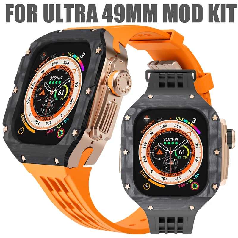 Роскошный набор модификаций для Apple Watch Ultra 49 мм из углеродного волокна чехол ремешок для iWatch серии 49 мм спортивный резиновый ремешок DIY Mod Kit
Роскошный набор модификаций для Apple Watch Ultra 49 мм из углеродного волокна чехол ремешок для iWatch серии 49 мм спортивный резиновый ремешок DIY Mod Kit