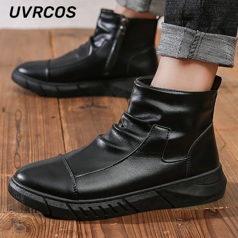 Мужские ботинки из искусственной кожи, универсальные модные ботинки на мягкой подошве, новинка 2022, Осень-зима, роскошная черная ограниченна...
Мужские ботинки из искусственной кожи, универсальные модные ботинки на мягкой подошве, новинка 2022, Осень-зима, роскошная черная ограниченна...