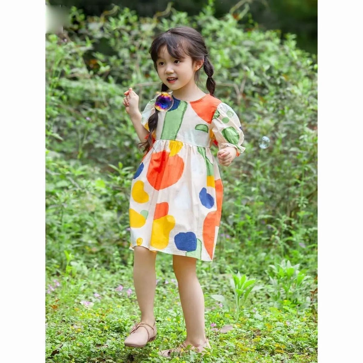 Girls Bubble Sleeve Princess Dress 2023 Summer New Childrens Clothes Girl Retro Baby Girl One-piece Dress Floral Dress
Girls Bubble Sleeve Princess Dress 2023 Summer New Childrens Clothes Girl Retro Baby Girl One-piece Dress Floral Dress