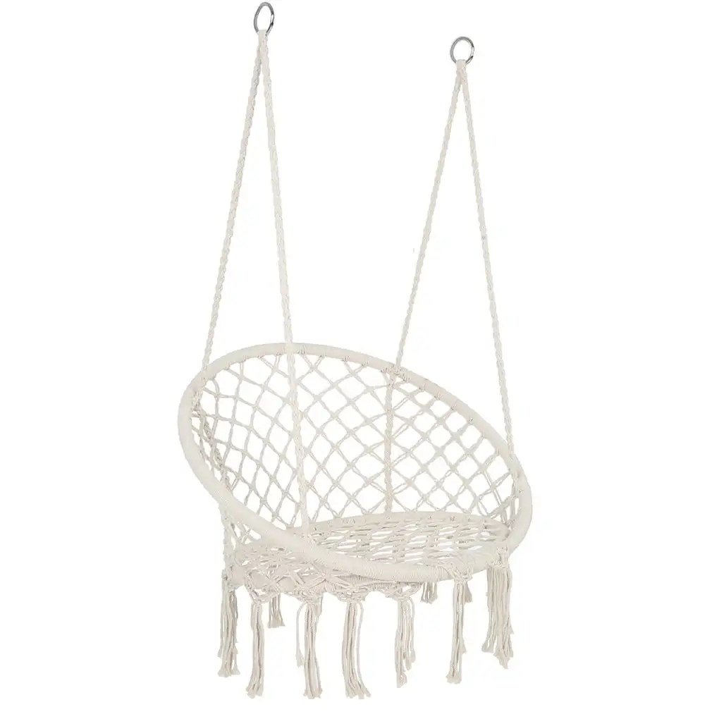 Hammock Chair Swing Indoor Outdoor Patio Balcony Handmade Cotton Rope Hanging Swing Chair
Hammock Chair Swing Indoor Outdoor Patio Balcony Handmade Cotton Rope Hanging Swing Chair