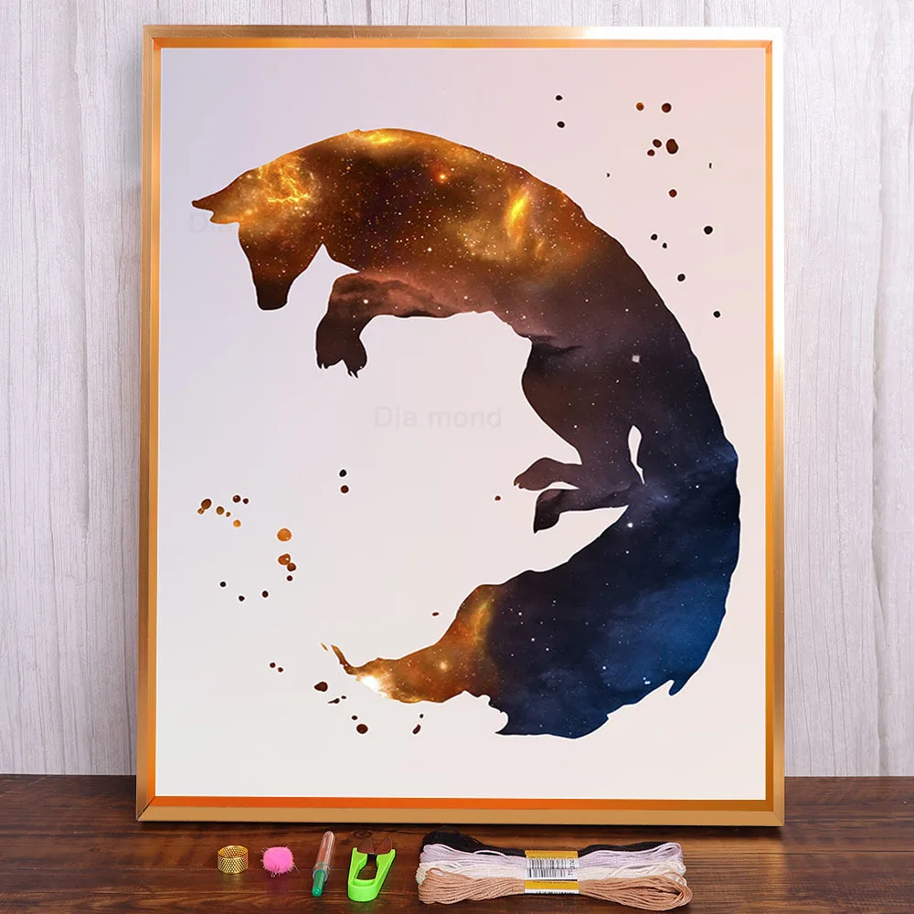 Galaxy Nebula Silhouette Animal Deer Printed Canvas 11CT Cross-Stitch Embroidery Complete Kit DMC Threads Handiwork Floss
Galaxy Nebula Silhouette Animal Deer Printed Canvas 11CT Cross-Stitch Embroidery Complete Kit DMC Threads Handiwork Floss