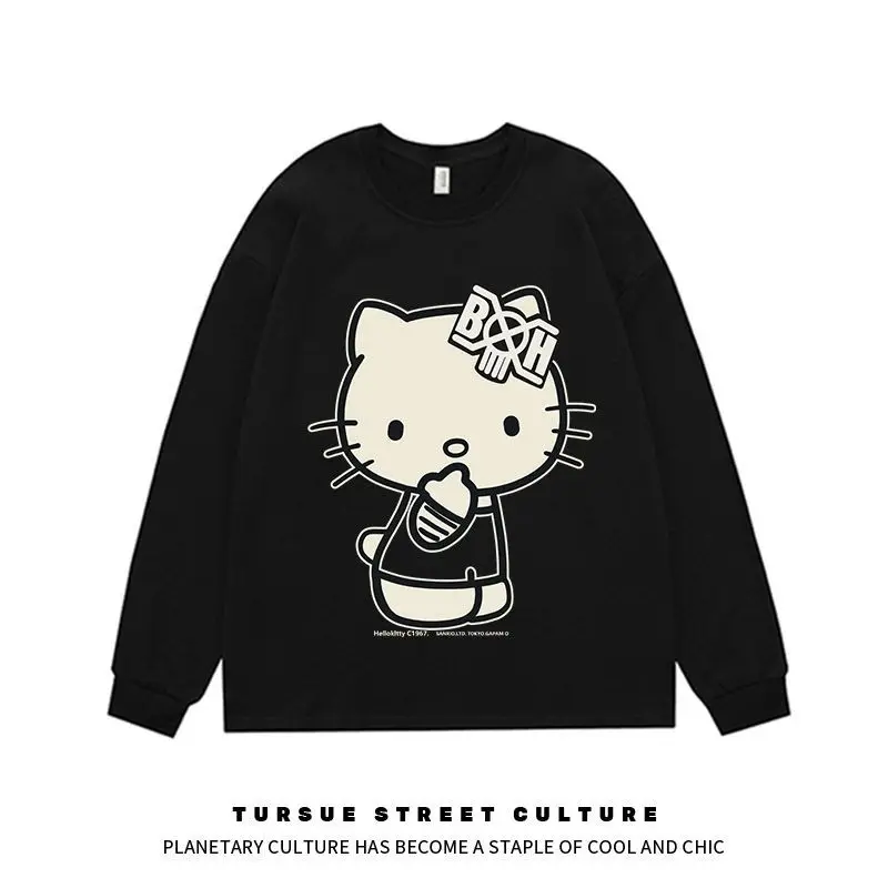 Ins Hello Kitty Japanese Kitty Cute Big Print Black 100% Cotton Long-Sleeved T-Shirt Men Round Neck Tops Sanrio Spotify Premium
Ins Hello Kitty Japanese Kitty Cute Big Print Black 100% Cotton Long-Sleeved T-Shirt Men Round Neck Tops Sanrio Spotify Premium