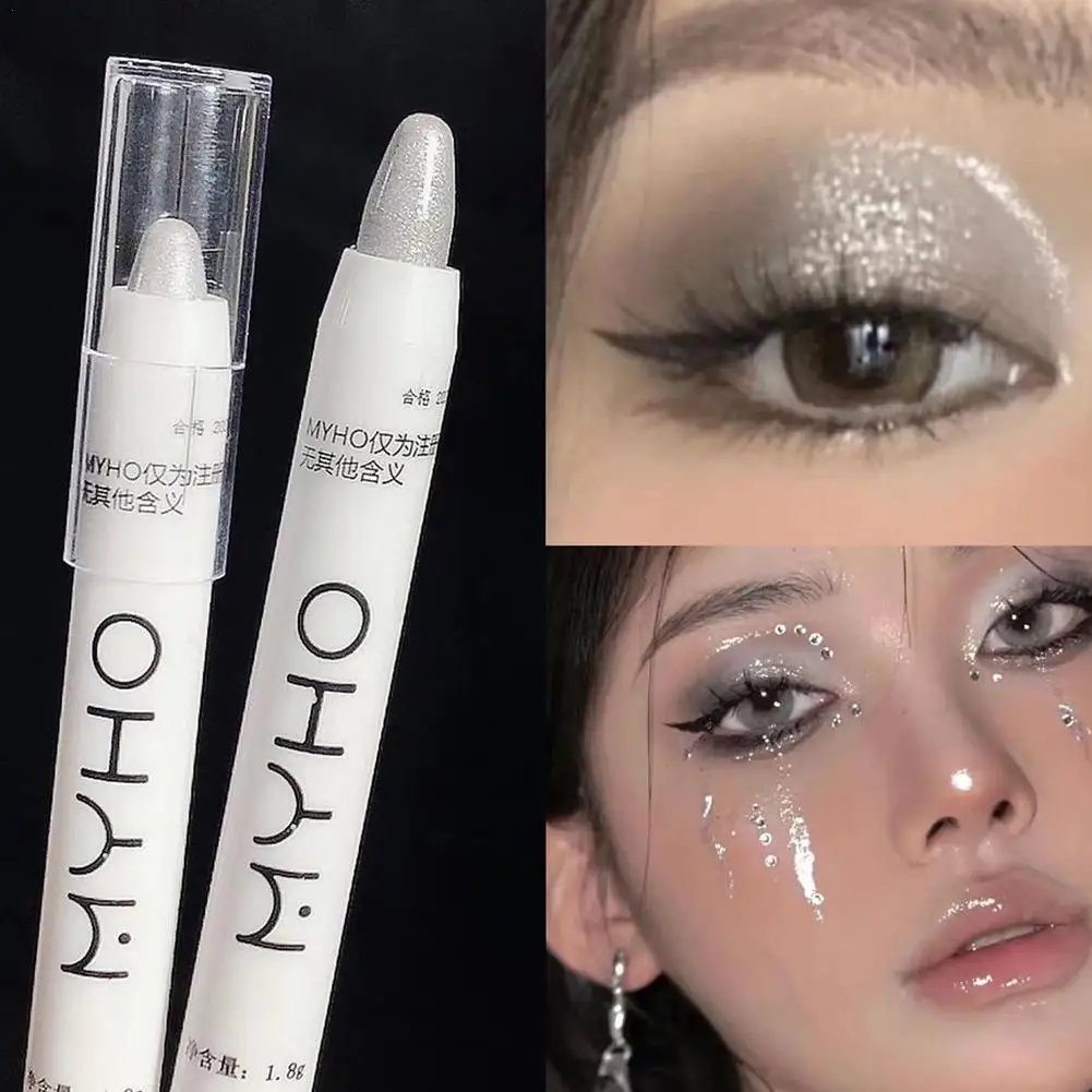 

Matte White Lying Silkworm Highlighter Pen Eyes Corner Brightening Pearl High-gloss Eyeliner Waterproof Glitter Eyeshadow Stick