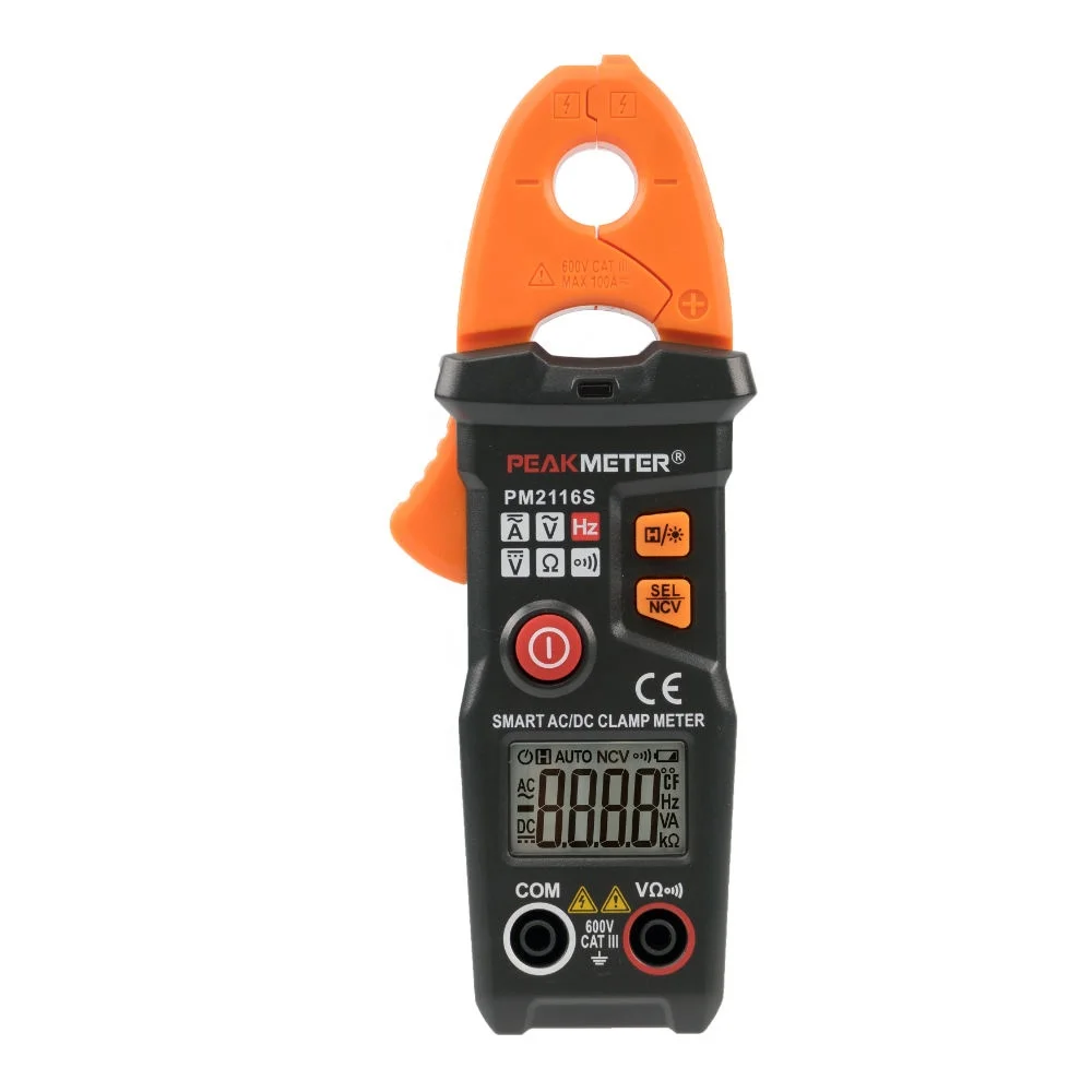 6000 counts cheap NCV clamp multimeter PM2116S, smart mini digital AC/DC clamp meter
6000 counts cheap NCV clamp multimeter PM2116S, smart mini digital AC/DC clamp meter