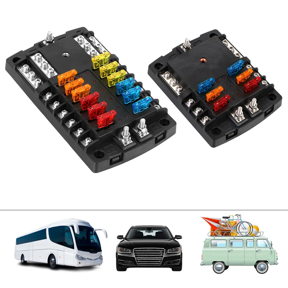 Block & Warning Indicator For Auto Car Marine Trike 6 Ways 12 Ways Blade Fuse Block Fuse Box Holder 60V 300A Plastic Cover
Block & Warning Indicator For Auto Car Marine Trike 6 Ways 12 Ways Blade Fuse Block Fuse Box Holder 60V 300A Plastic Cover