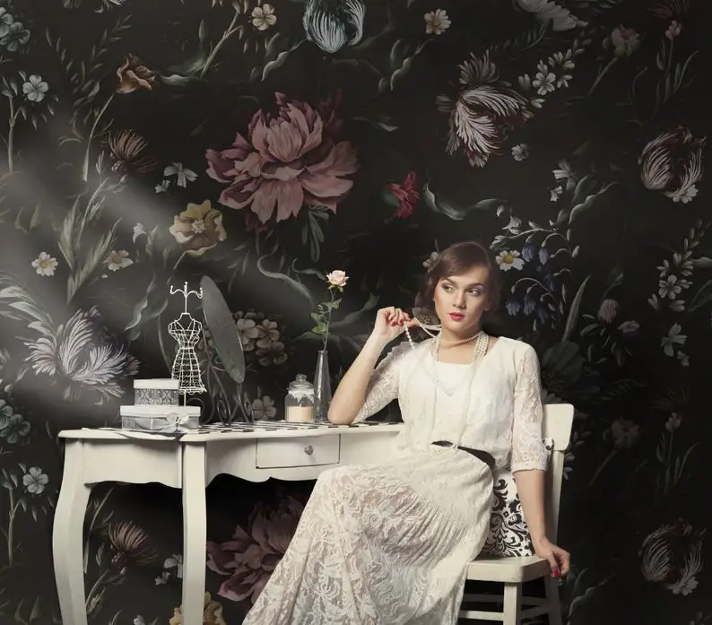 Dutch Flower Wallpaper | Still Life Peony with Tulips Wall Mural | Dark Floral Wallpaper
Dutch Flower Wallpaper | Still Life Peony with Tulips Wall Mural | Dark Floral Wallpaper