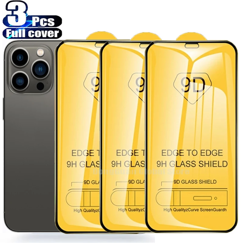3Pcs 9D Full Cover Tempered Glass For iPhone 11 12 13 14 Pro Xs Max Screen Protector Protective Glass On iphone 6 7 8 X Xr Glass
3Pcs 9D Full Cover Tempered Glass For iPhone 11 12 13 14 Pro Xs Max Screen Protector Protective Glass On iphone 6 7 8 X Xr Glass