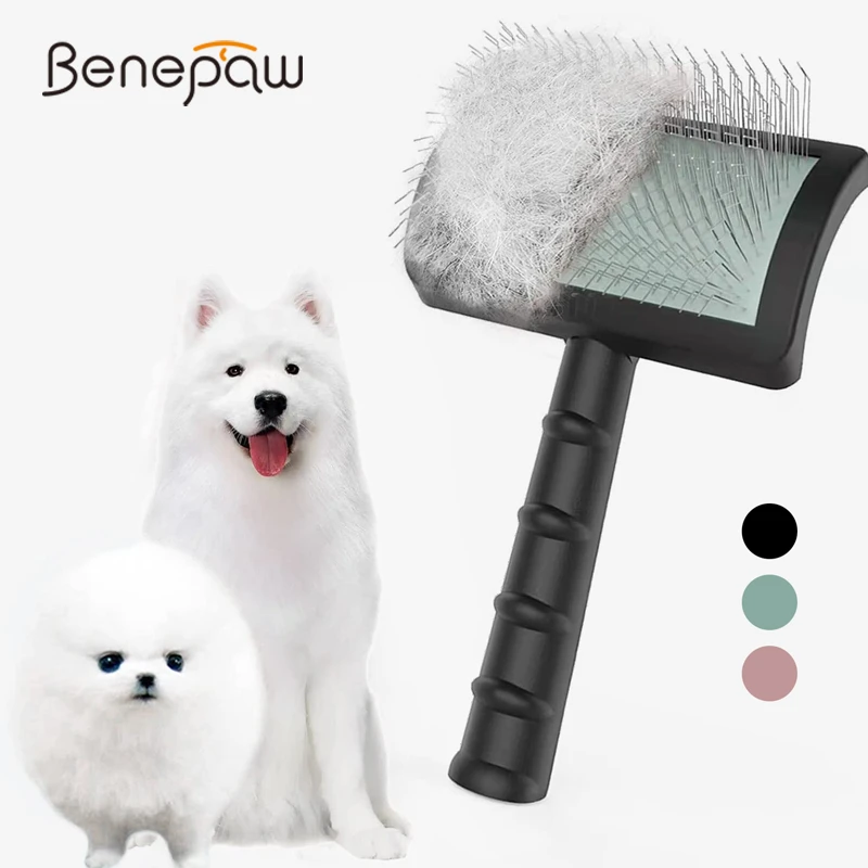 

Benepaw Long Wire Pin Slicker Brush For Large Dog Pet Grooming Comb Deshedding Fur Removes Long Thick Loose Hair Undercoat