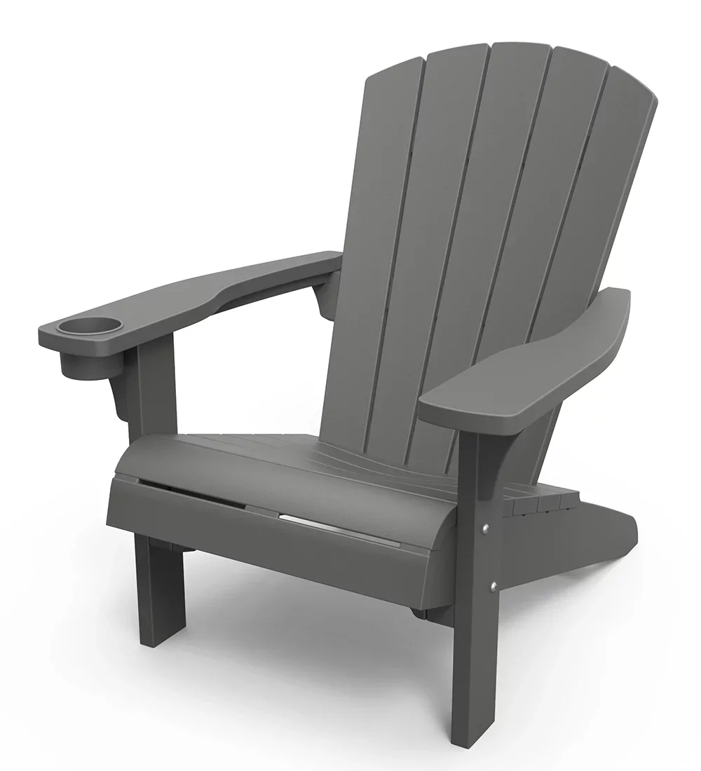 Keter Alpine Adirondack Resin Outdoor Furniture Chairs with Cup Holder Perfect for Patio Seating, Grey
Keter Alpine Adirondack Resin Outdoor Furniture Chairs with Cup Holder Perfect for Patio Seating, Grey