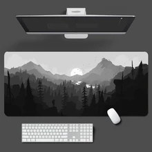 Mouse pad black landscape mountain sunset mouse pad extended pad mouse computer non-slip carpet computer mouse pad office