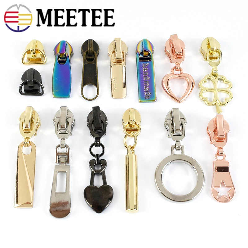 

10/30pcs Meetee 5# Zipper Sliders for Nylon Zippers Bag Clothes Zips Heads Repair Kits Zip Pull DIY Crafts Sewing Accessories