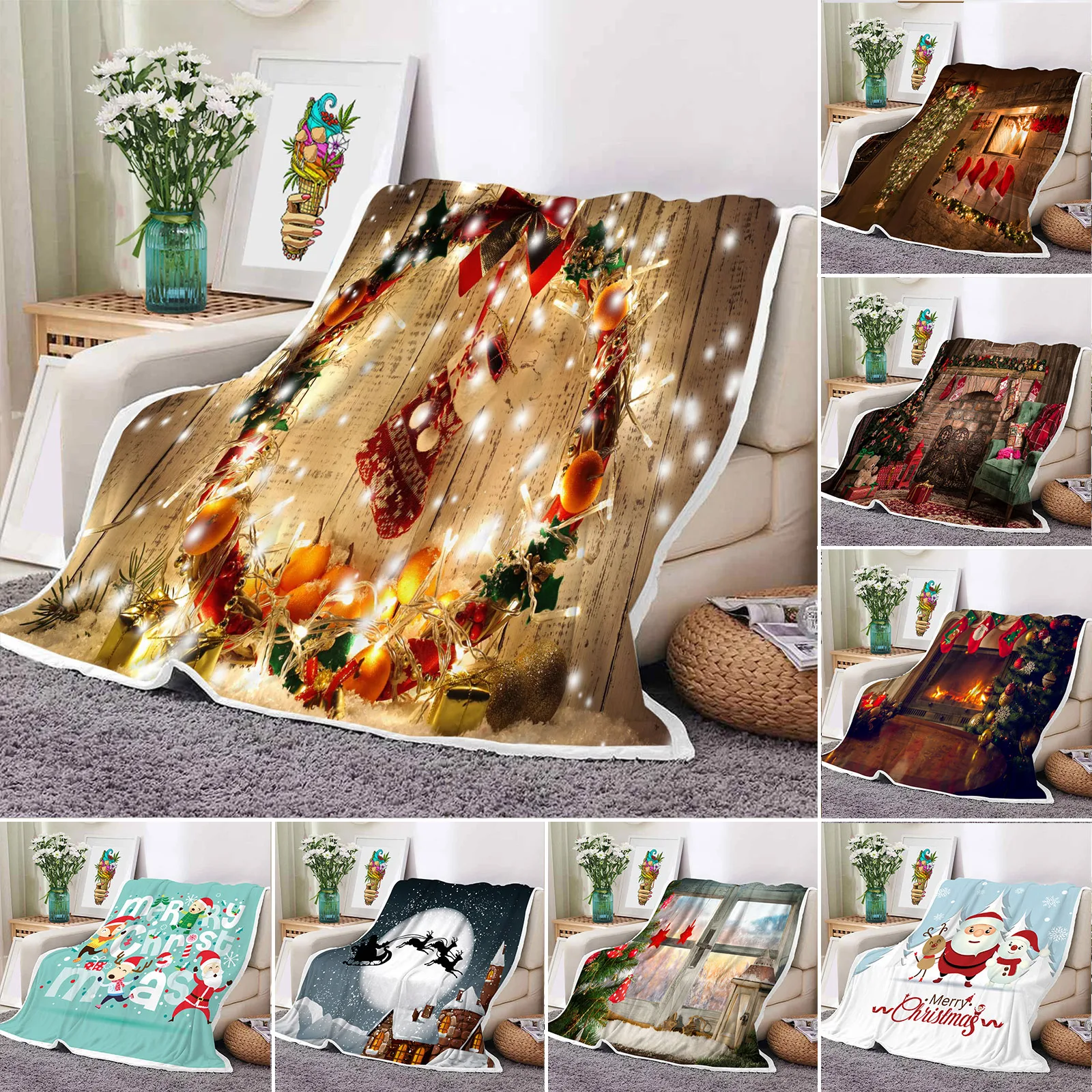 Рождественское одеяло, Фланелевое Флисовое одеяло, теплое покрывало для комнаты, дивана, домашнее покрывало, одеяло для детей, рождественск... 
Рождественское одеяло, Фланелевое Флисовое одеяло, теплое покрывало для комнаты, дивана, домашнее покрывало, одеяло для детей, рождественск...