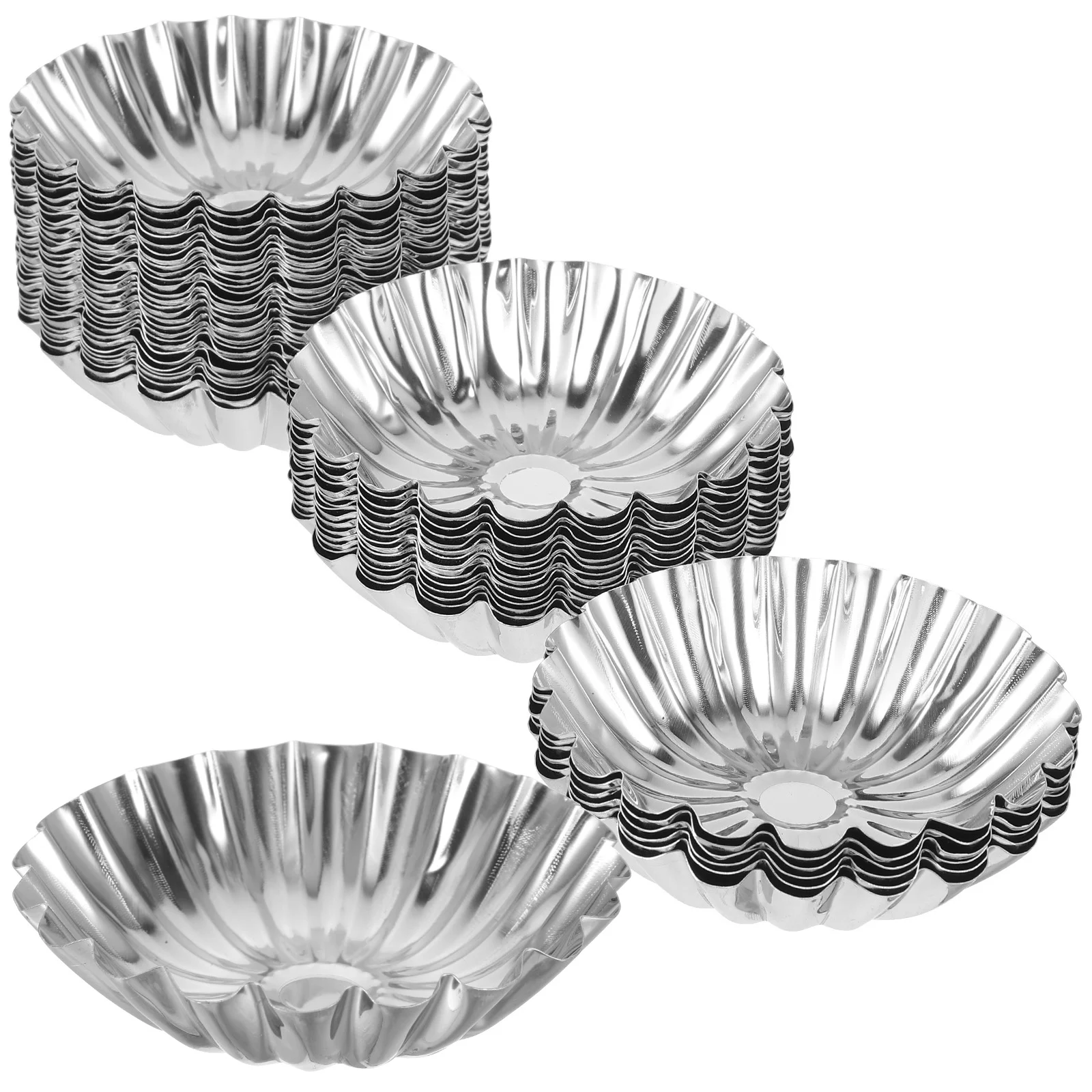 50 PCS Egg Tart Mold Baking Molds Decorative Household Pudding 430 Stainless Steel Small Nonstick 
50 PCS Egg Tart Mold Baking Molds Decorative Household Pudding 430 Stainless Steel Small Nonstick