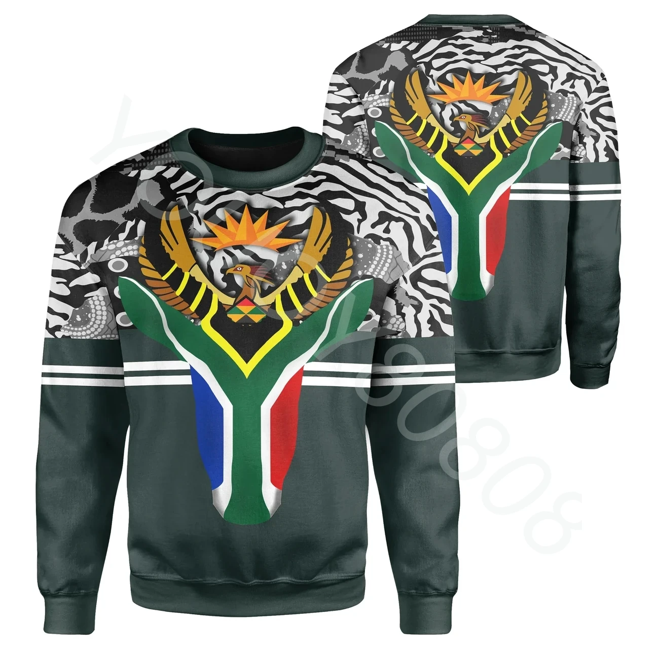 Spring African Zone Sweatshirt South African Flag Springbok Crew Neck Sweatshirt Retro Harajuku Casual Print Crew Neck Sweater
Spring African Zone Sweatshirt South African Flag Springbok Crew Neck Sweatshirt Retro Harajuku Casual Print Crew Neck Sweater