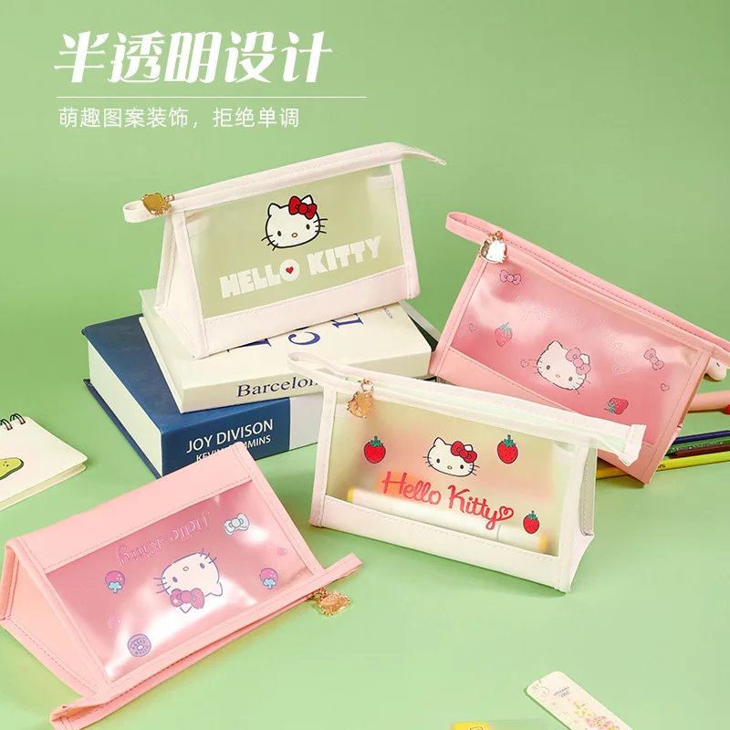 Kawaii Sanrio HelloKitty мультяшная прозрачная матовая сумка для карандашей сетчатая красная Ins супер огненная Косметичка женская сумка
Kawaii Sanrio HelloKitty мультяшная прозрачная матовая сумка для карандашей сетчатая красная Ins супер огненная Косметичка женская сумка