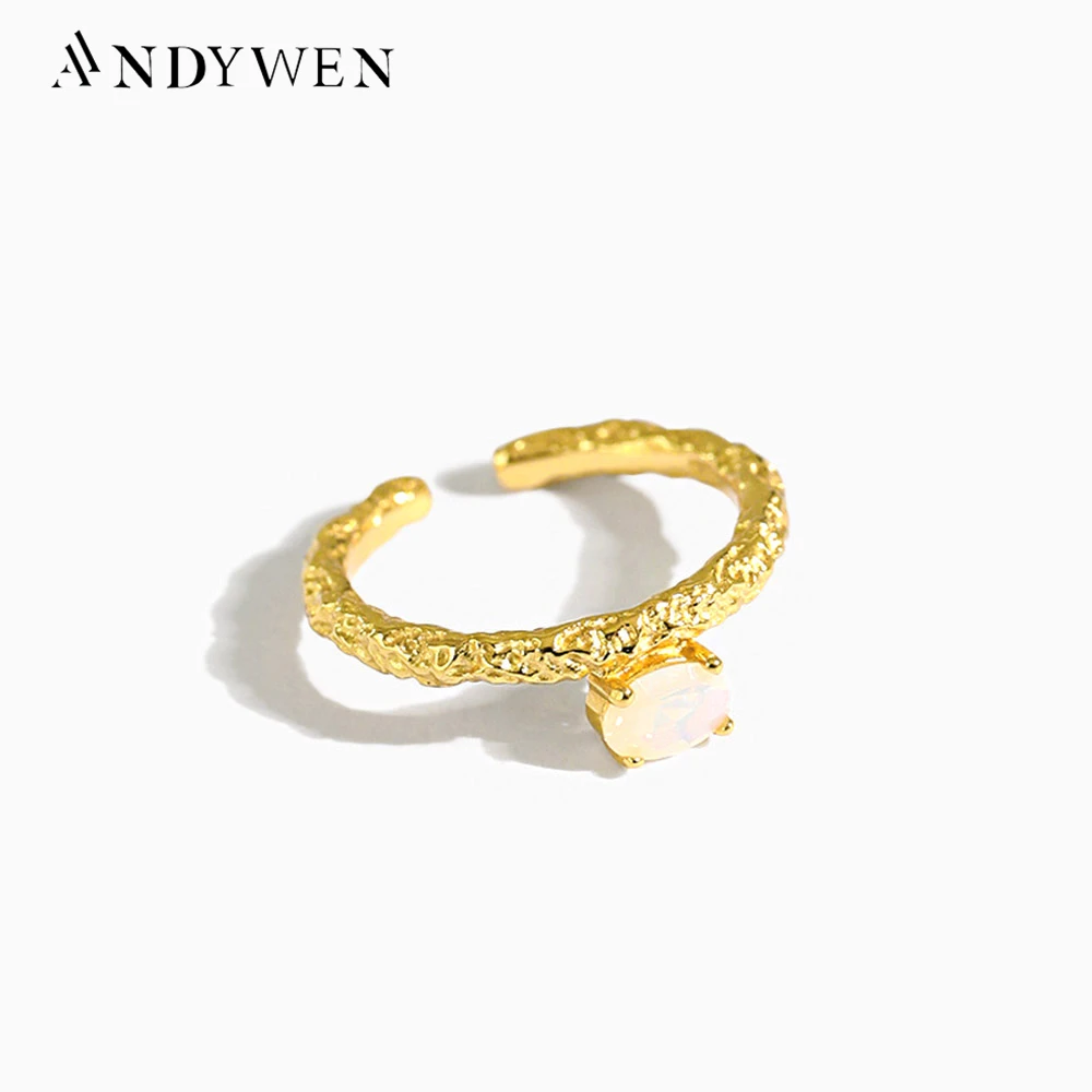 ANDYWEN New 925 Sterling Silver 2020 Rock Punk Opals Open Adjustable Resizable Women Rings Wedding Fashion Fine Jewelry
ANDYWEN New 925 Sterling Silver 2020 Rock Punk Opals Open Adjustable Resizable Women Rings Wedding Fashion Fine Jewelry