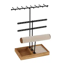 Jewelry Display Rack Jewelry Tree Organizer Earrings Pendants Bracelets Jewelry Holder With Wooden Base for Shopping Mall
