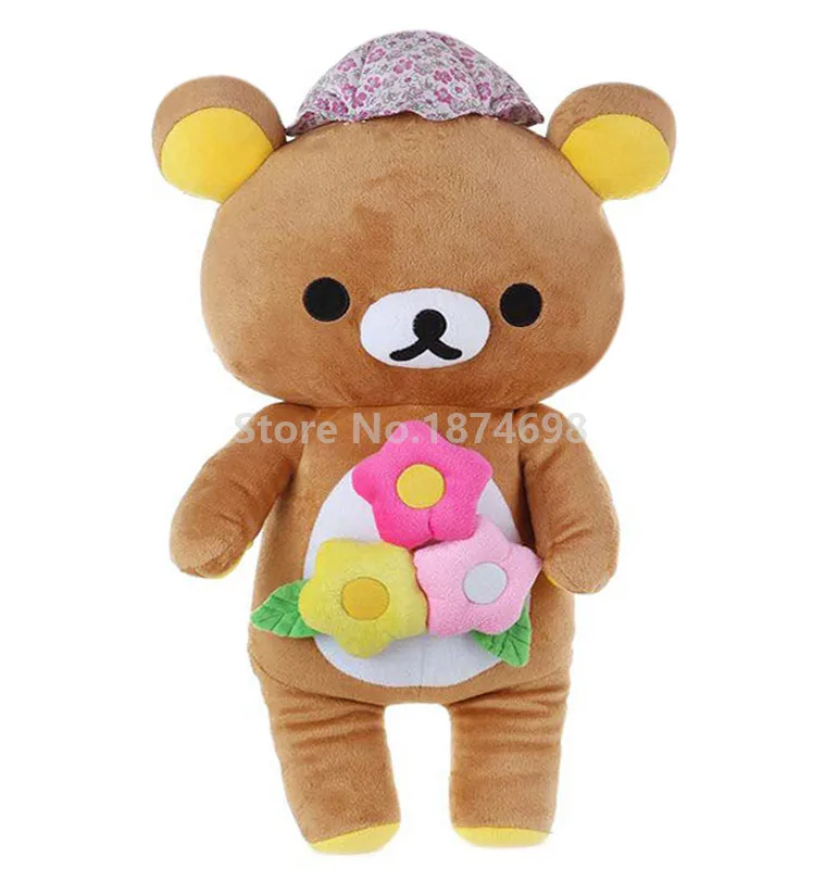 Новая милая медведь Rilakkuma серия с цветами большая плюшевая подушка игрушка кукла 45 см детские рождественские подарки
Новая милая медведь Rilakkuma серия с цветами большая плюшевая подушка игрушка кукла 45 см детские рождественские подарки