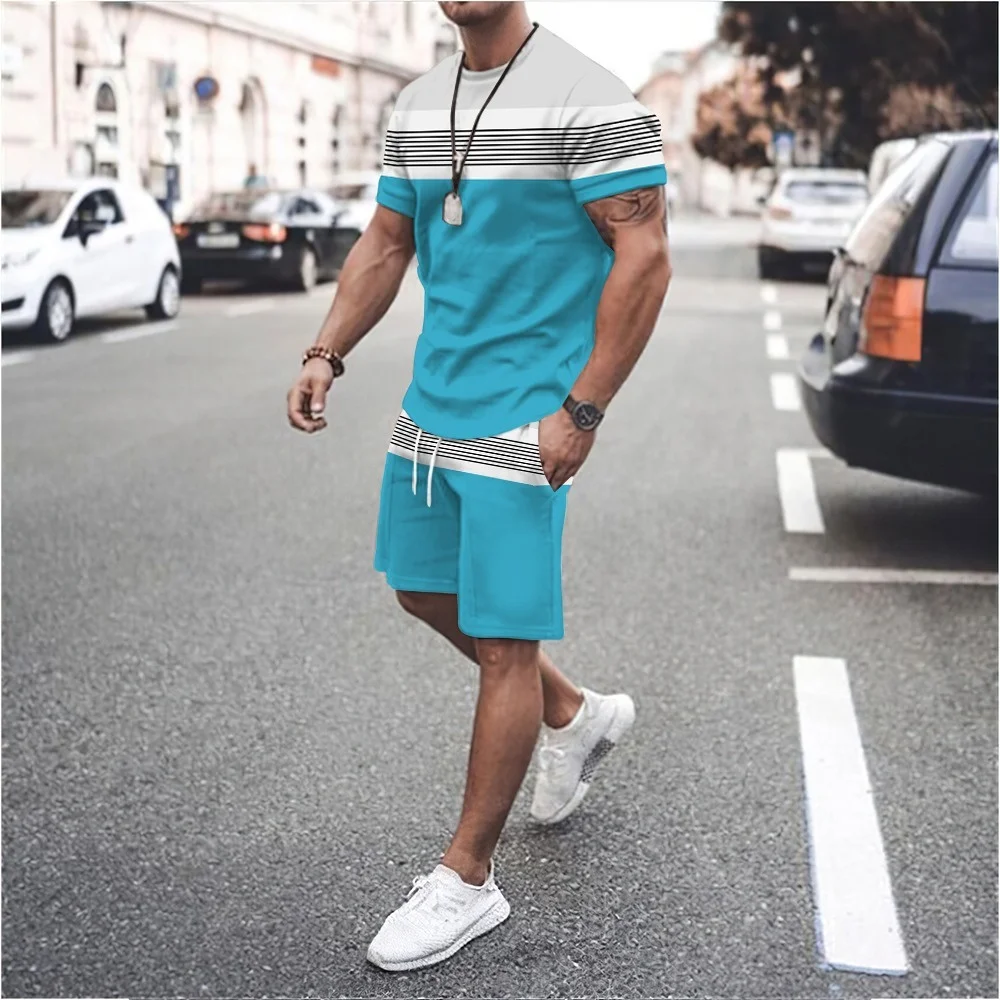 New Men's Sports Suit T shirt Solid Color Casual Plus Size Tracksuit Man Summer Clothing Streetwear Male Shorts Two Piece Sets
New Men's Sports Suit T shirt Solid Color Casual Plus Size Tracksuit Man Summer Clothing Streetwear Male Shorts Two Piece Sets