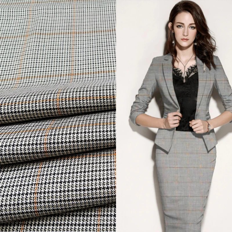 Spring, autumn and winter pure wool houndstooth plaid yarn-dyed fabric dress windbreaker suit advanced custom DIY fabric
Spring, autumn and winter pure wool houndstooth plaid yarn-dyed fabric dress windbreaker suit advanced custom DIY fabric