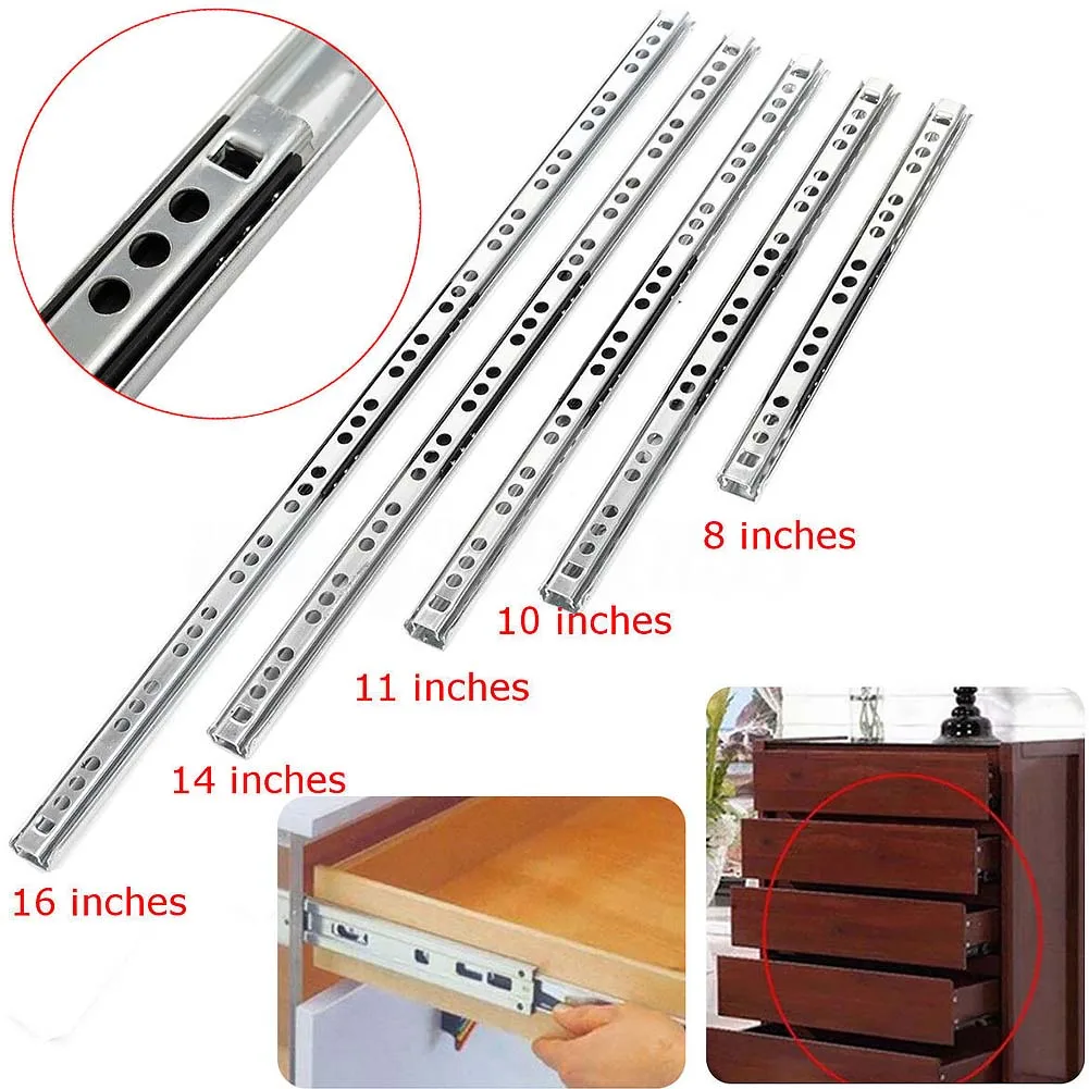 Micro Ball Guide Two Sections 17 Wide Steel Ball Two Fold Ball Slide Drawer Steel Ball Slide 8/10/11/14/16 inches
Micro Ball Guide Two Sections 17 Wide Steel Ball Two Fold Ball Slide Drawer Steel Ball Slide 8/10/11/14/16 inches