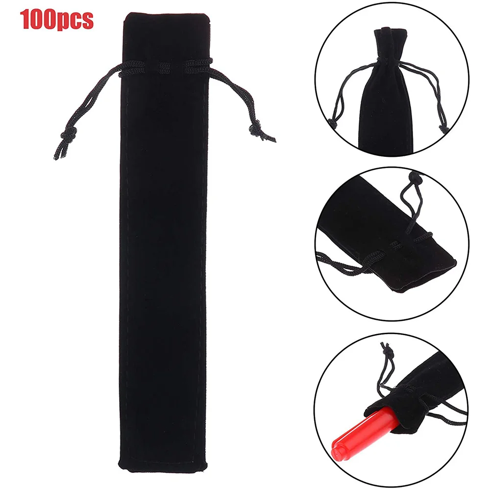 100Pcs Velvet Pen Pouch Black Drawstring Bag Single Pen Holder Packaging Sleeve for School Office Business Gift
100Pcs Velvet Pen Pouch Black Drawstring Bag Single Pen Holder Packaging Sleeve for School Office Business Gift