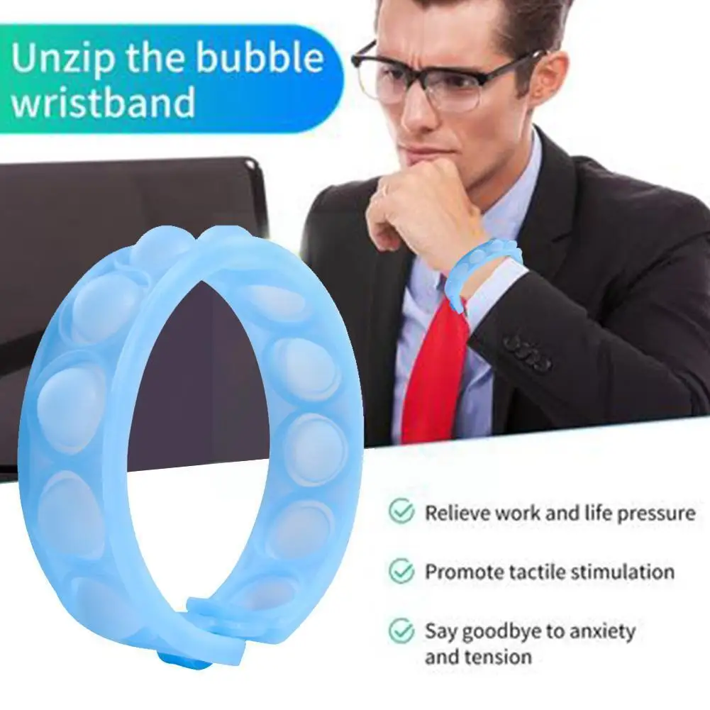 Bubble Simple Dimple Bracelet Toy Its Fidget Anti Stress Relief Colorful Silicone Bracelet Anxiety Sensory For Autism Adhd S3e4
Bubble Simple Dimple Bracelet Toy Its Fidget Anti Stress Relief Colorful Silicone Bracelet Anxiety Sensory For Autism Adhd S3e4