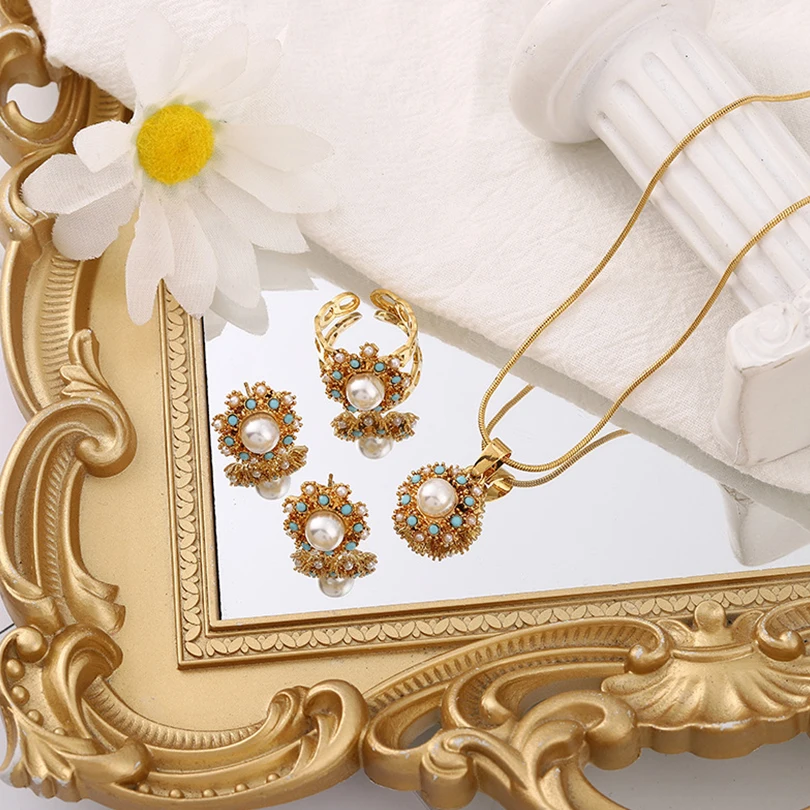 2023 New Luxury Sapphire Pearl Jewelry Necklace and Earrings Ring Sets for Women Anniversary Gift Jewelry Wholesale
2023 New Luxury Sapphire Pearl Jewelry Necklace and Earrings Ring Sets for Women Anniversary Gift Jewelry Wholesale