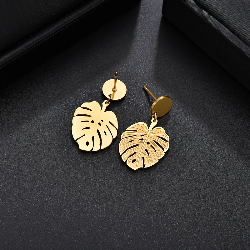 Bohemian Stainless Steel Monstera Leaf Dangle Drop Earrings Women Gold Tropical Hollow Plant Leaves Brincos Party Gifts
Bohemian Stainless Steel Monstera Leaf Dangle Drop Earrings Women Gold Tropical Hollow Plant Leaves Brincos Party Gifts