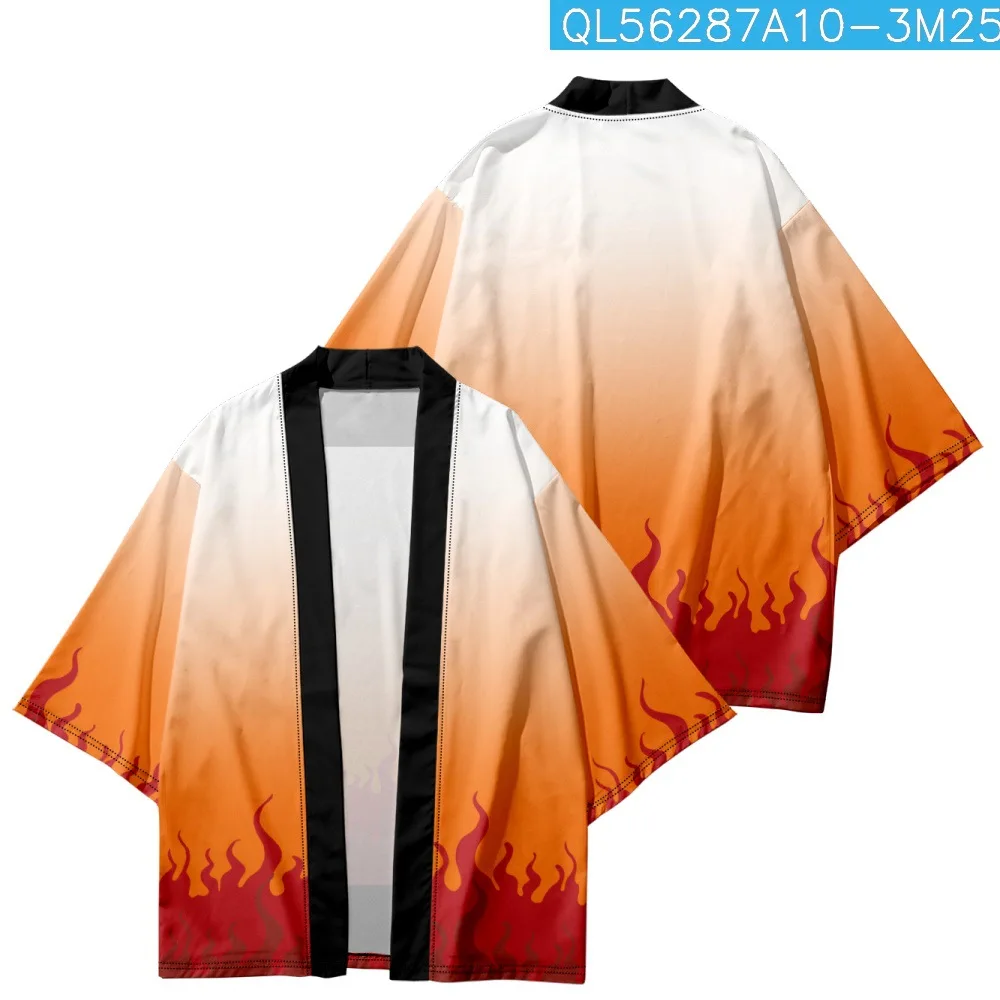 Fashion Red Flame Print Kimono 2023 Summer Men 3/4 Sleeve Japanese Traditional Cardigan Haori Women Harajuku Streetwear Shirt
Fashion Red Flame Print Kimono 2023 Summer Men 3/4 Sleeve Japanese Traditional Cardigan Haori Women Harajuku Streetwear Shirt