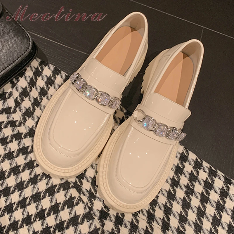 Meotina Genuine Leather Women Loafers Shoes Platform Thick Heels Pumps Crystal Mid Heel Ladies Footwear 2022 Spring Beige 34-40
Meotina Genuine Leather Women Loafers Shoes Platform Thick Heels Pumps Crystal Mid Heel Ladies Footwear 2022 Spring Beige 34-40