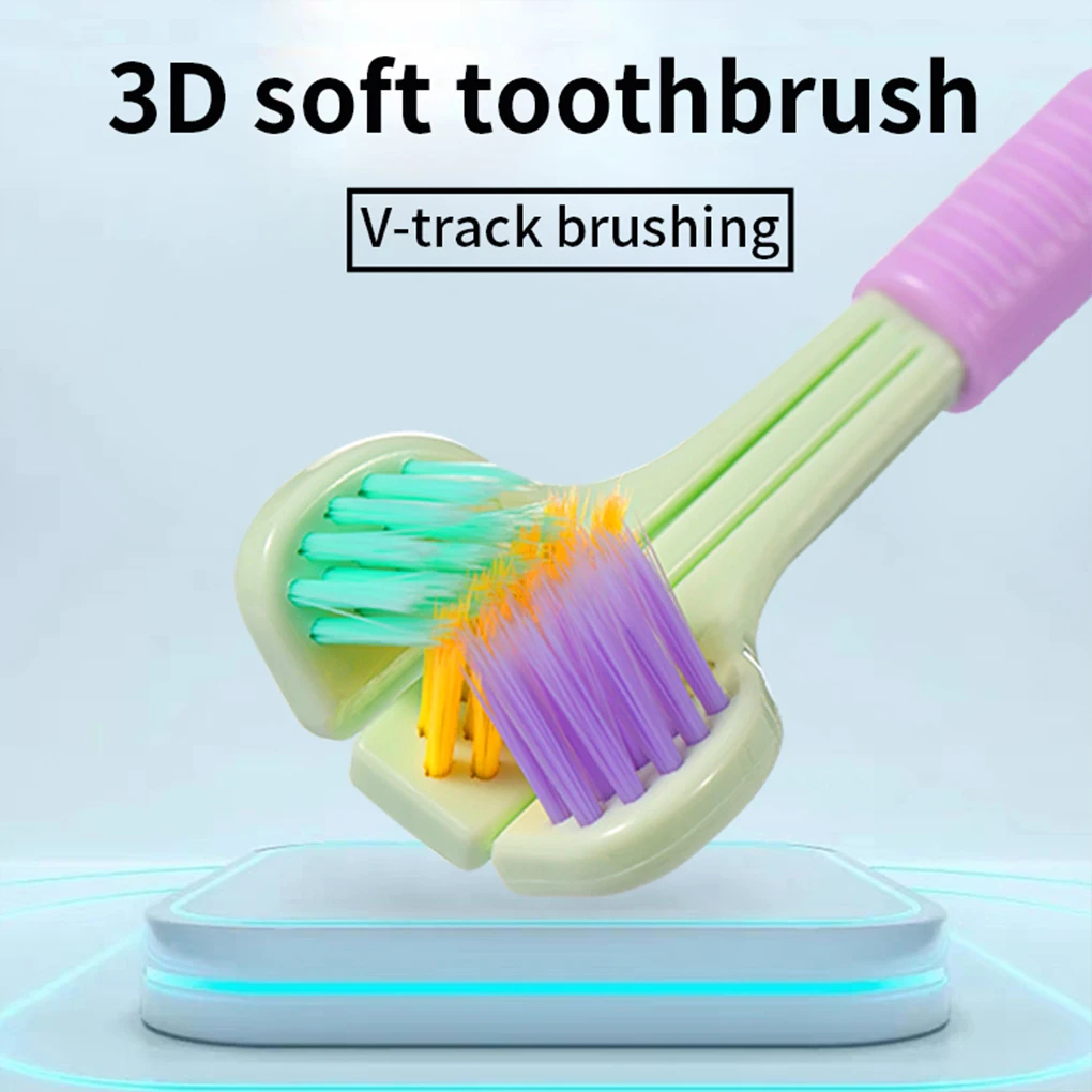 360 Degree Three-sided Soft Bristle Toothbrush Oral Care Safety Toothbrush Teeth Deep Cleaning Portable Travel Dental Oral Care
360 Degree Three-sided Soft Bristle Toothbrush Oral Care Safety Toothbrush Teeth Deep Cleaning Portable Travel Dental Oral Care