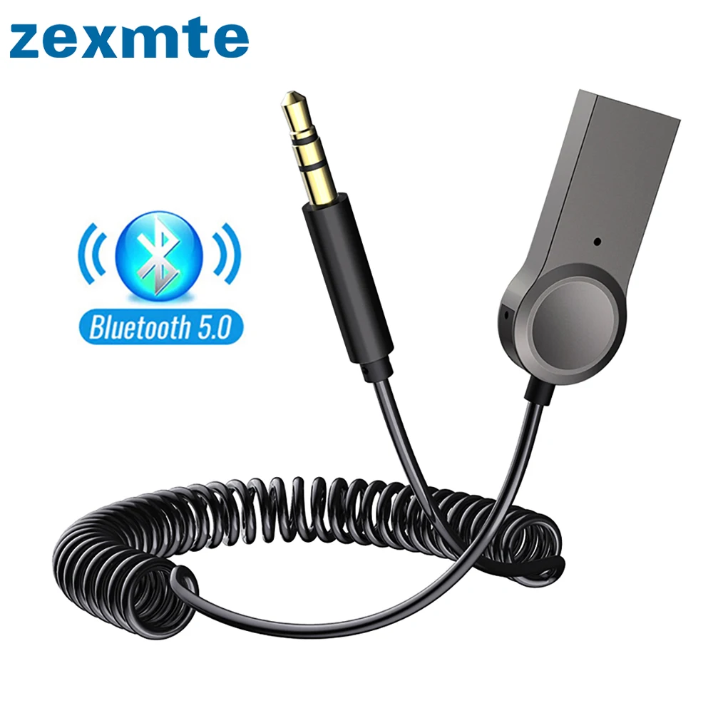 Zexmte Aux Bluetooth 5.0 Adapter Dongle USB To 3.5mm Aux Jack Bluetooth Audio Receiver Handsfree Kits USB Aux Bluetooth For Car 
Zexmte Aux Bluetooth 5.0 Adapter Dongle USB To 3.5mm Aux Jack Bluetooth Audio Receiver Handsfree Kits USB Aux Bluetooth For Car