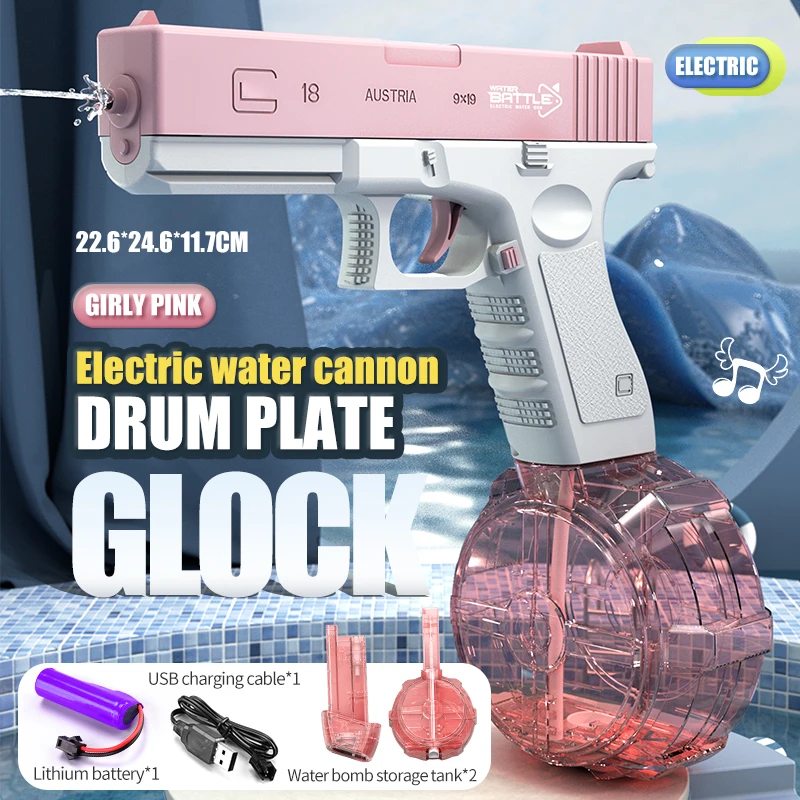 Водяной пистолет Glock детский летний пистолет-распылитель для игр на открытом воздухе большой емкости магазин высокого давления ручной водяной пистолет игрушка
Водяной пистолет Glock детский летний пистолет-распылитель для игр на открытом воздухе большой емкости магазин высокого давления ручной водяной пистолет игрушка