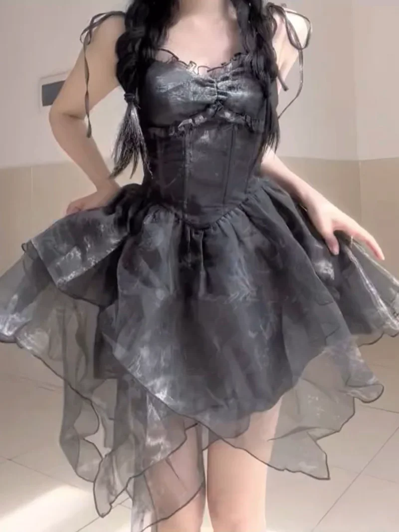 Gothic Vintage Black Dress Women Short Party A dress Korea 2023 Summer Lolita Fashion Y2k Mini dress slim design chic
Gothic Vintage Black Dress Women Short Party A dress Korea 2023 Summer Lolita Fashion Y2k Mini dress slim design chic