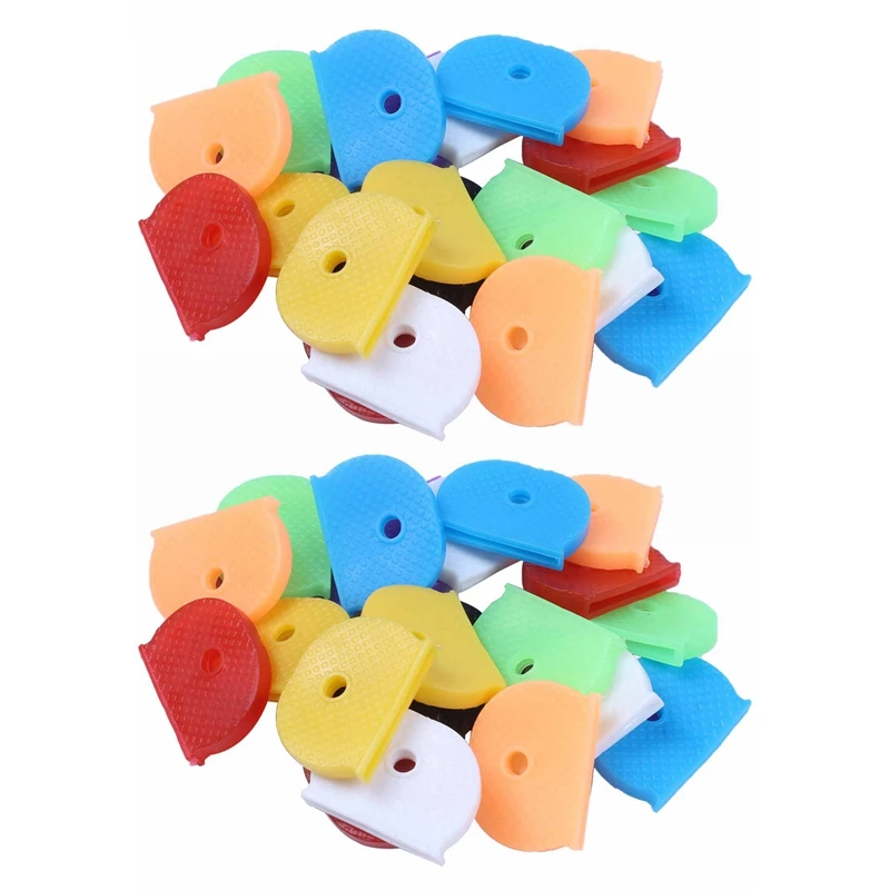 48 Key Caps with Flexible Key Cover for Easy Identification of Door Keys, Multicolor 
48 Key Caps with Flexible Key Cover for Easy Identification of Door Keys, Multicolor