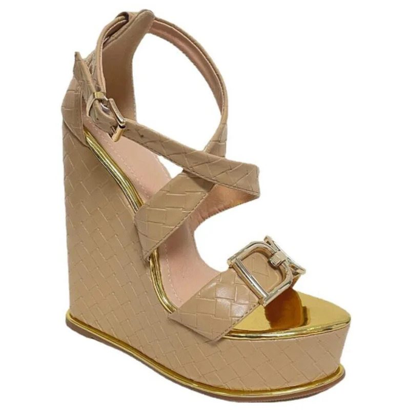 Fashion 16CM Wedge High Heel Women's Sandals Buckle Sandals Ladies Party Fashion Sandals Shoes
Fashion 16CM Wedge High Heel Women's Sandals Buckle Sandals Ladies Party Fashion Sandals Shoes