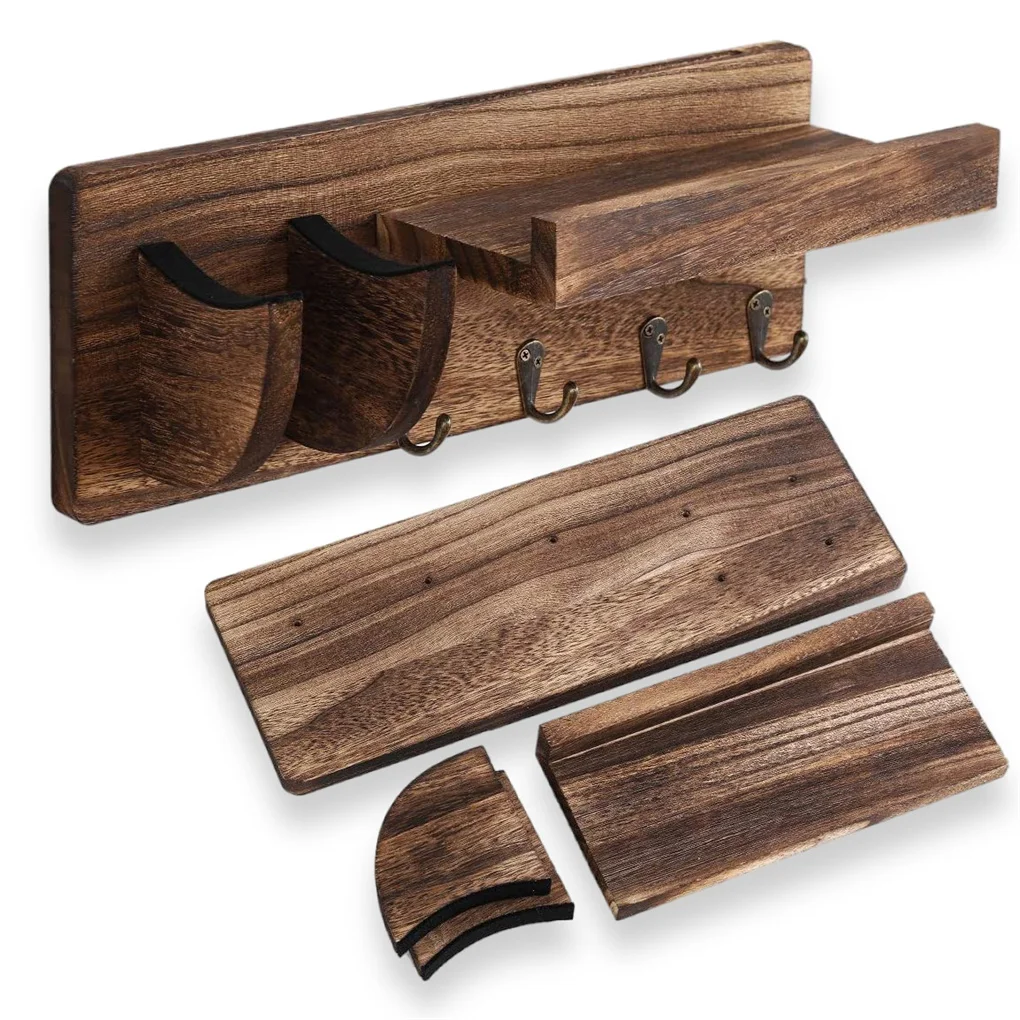 Wood Guitar Hanger with Metal Hooks Vintage Wall Holder Bedroom Rack Picks Shelf Indoor Shelving Organizer Accessories
Wood Guitar Hanger with Metal Hooks Vintage Wall Holder Bedroom Rack Picks Shelf Indoor Shelving Organizer Accessories