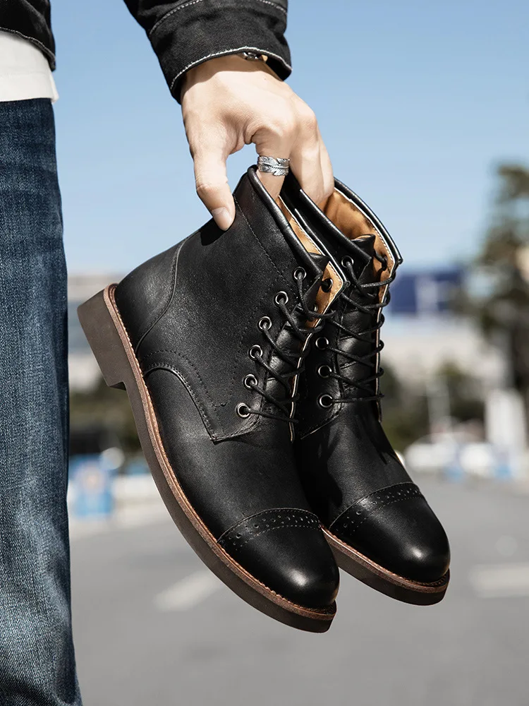 2022 Business Motorcycle Winter Boots Natural Genuine Cow Leather Warmest Men Winter Boots
2022 Business Motorcycle Winter Boots Natural Genuine Cow Leather Warmest Men Winter Boots