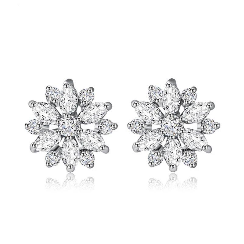 Wholesale Cheap Sweet Cute Flower Temperament Shiny Zircon Stud Earrings Statement Earrings for Women Girl Pendientes
Wholesale Cheap Sweet Cute Flower Temperament Shiny Zircon Stud Earrings Statement Earrings for Women Girl Pendientes