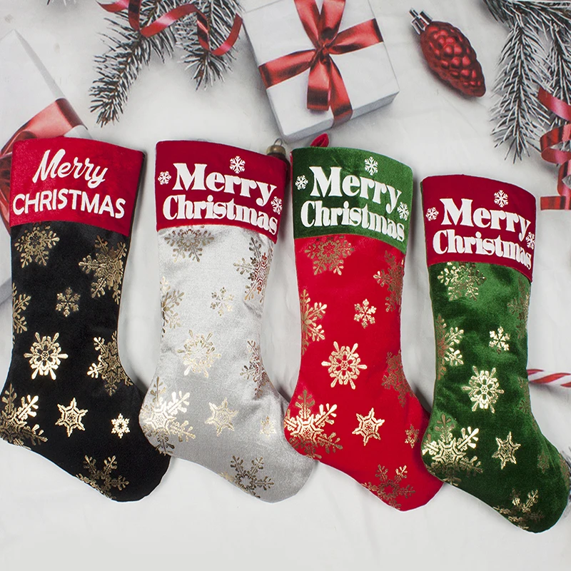 Bronzing Christmas Socks Red Snowflake Christmas Stocking Santa Sack Gift Bag Christmas Tree Pendant Decorations Home Xmas Gift
Bronzing Christmas Socks Red Snowflake Christmas Stocking Santa Sack Gift Bag Christmas Tree Pendant Decorations Home Xmas Gift