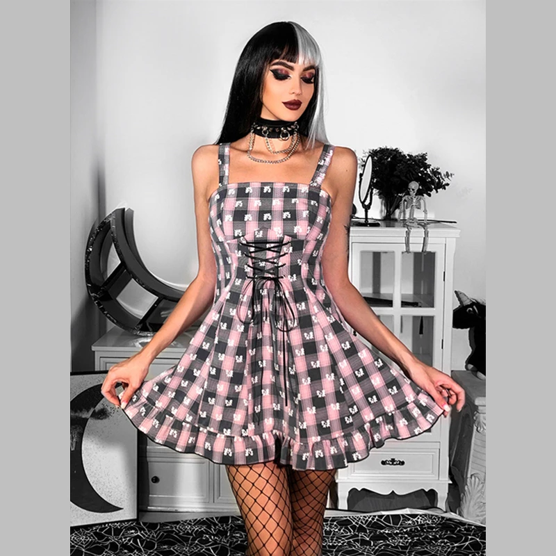 Plaid Sexy Straps Mini Dress Women Spring Summer 2022 New Ladies High Waist Short Skirt Dress for Women Young SXHLYQ558
Plaid Sexy Straps Mini Dress Women Spring Summer 2022 New Ladies High Waist Short Skirt Dress for Women Young SXHLYQ558